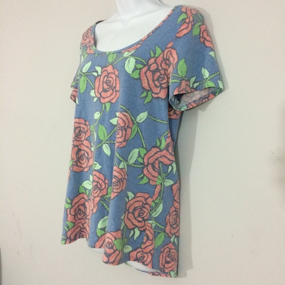 LuLaRoe Womens S Floral Simply Comfortable T-Shirt - Picture 2 of 6